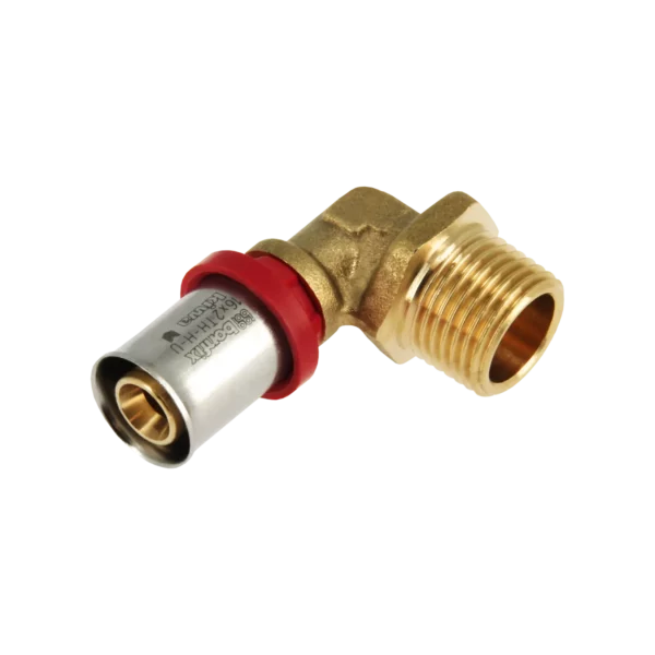 Bonfix Alu-pers kniekoppeling 3/4" bu.dr. x 16 mm 1st.