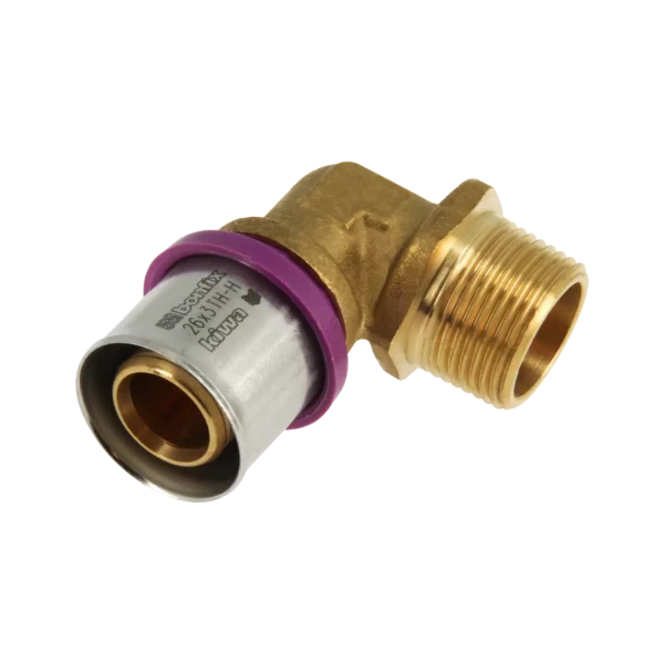 Bonfix Alu-pers kniekoppeling 3/4" bu.dr. x 26 mm 1st.