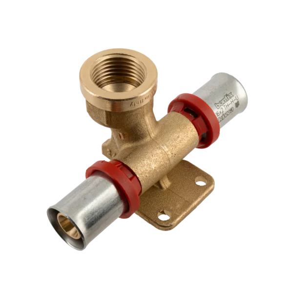 Bonfix Alu-pers muurpl. dubb. recht 16x1/2" bi.dr.x16mm 1st.
