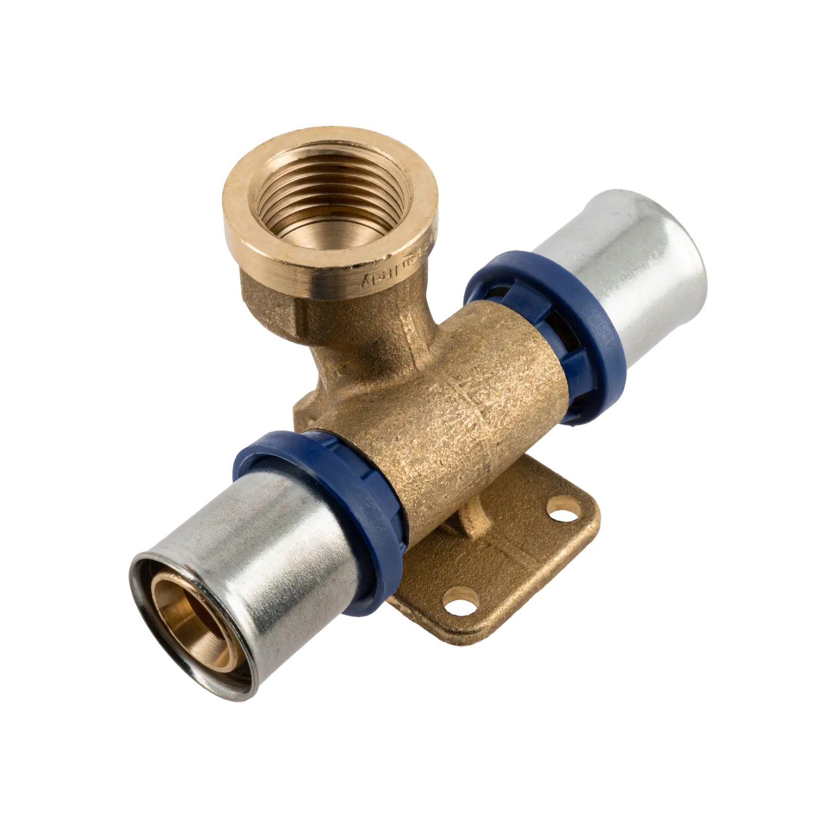 Bonfix Alu-pers muurpl. dubb. recht 20x1/2" bi.dr.x20mm 1st.
