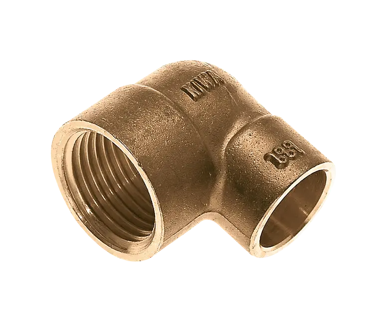 Bonfix Soldeer messing kniekoppeling 1/2" bi.dr. x 12 mm