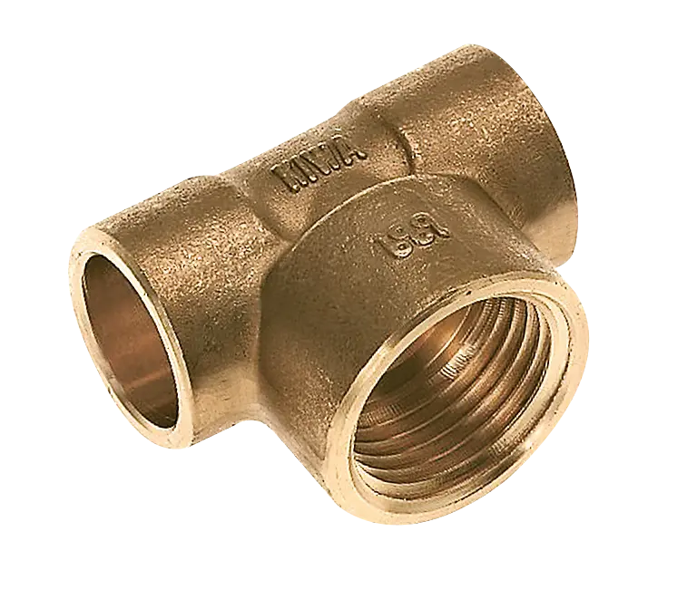 Bonfix Soldeer messing T-stuk 28 x 1" bi.dr. x 28 mm