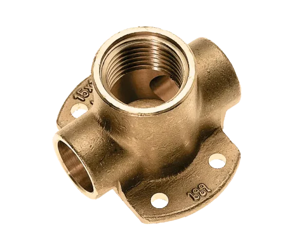 Bonfix Soldeer messing muurplaat laag 12 x 3/8" bi. x 12 mm