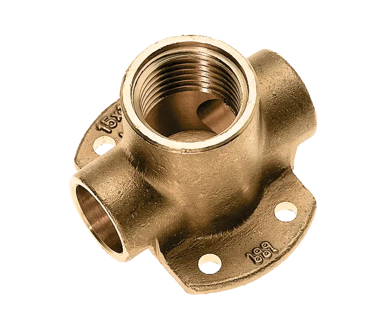 Bonfix Soldeer messing muurplaat laag 12 x 3/8" bi. x 12 mm