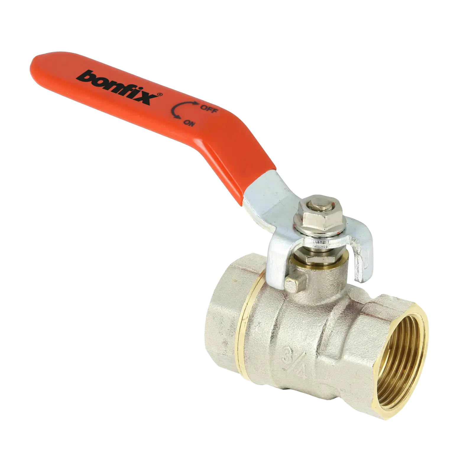 Bonfix Kogelkraan 1/2" bi.dr. x 1/2" bi.dr.+rode hendel PN25