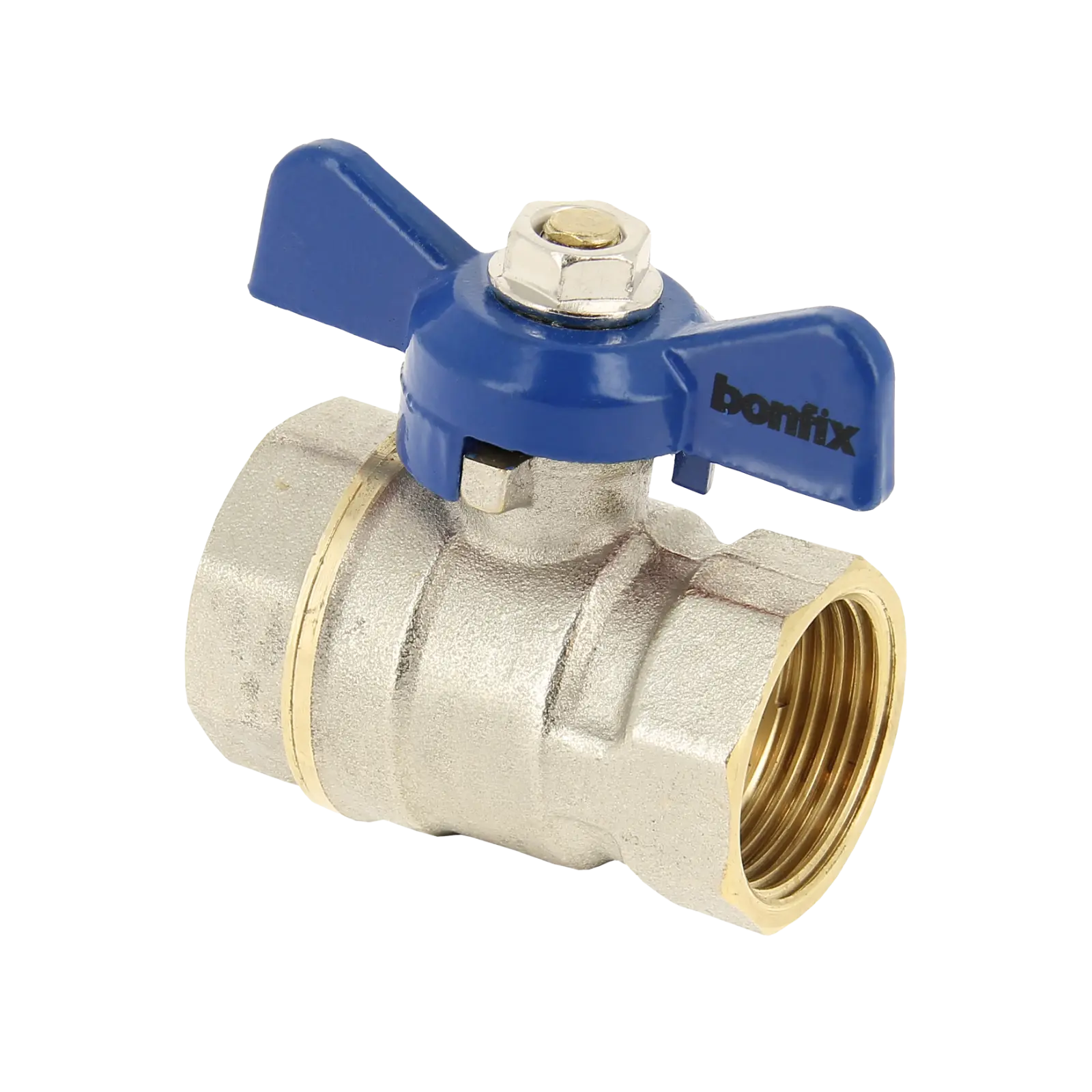 Bonfix Kogelkraan 1/2" bi. x 1/2" bi. + bl. vlindergr. PN25