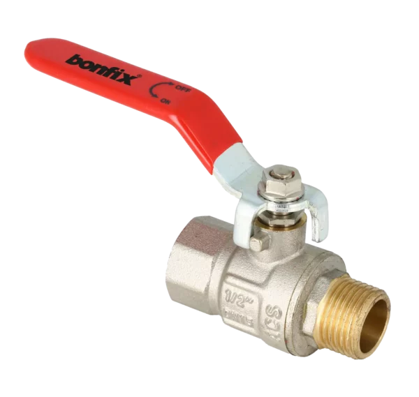 Bonfix Kogelkraan 1" bi.dr. x 1" bu.dr. + rode hendel