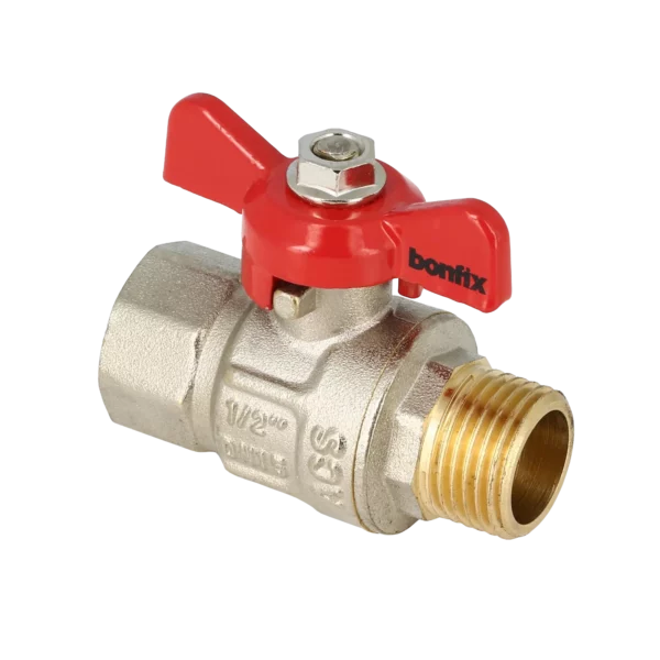 Bonfix Kogelkraan 1/2" bi.dr. x 1/2" bu.dr. +vlindergreep