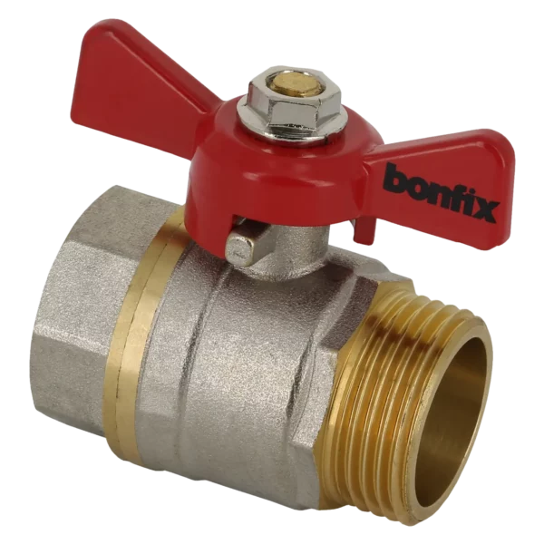 Bonfix Kogelkraan 1" bi.dr. x 1" bu.dr. + vlindergreep PN25
