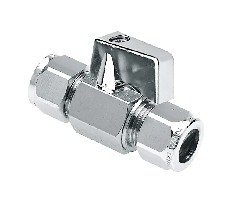 Bonfix Minikogelkraan recht knel 15x10 (chromen knop)