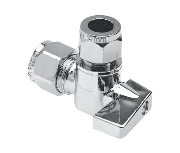 Bonfix Minikogelkraan haaks knel 10x10 (chromen knop)