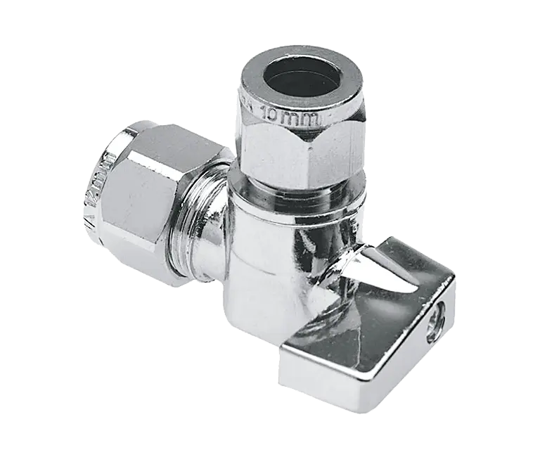 Bonfix Minikogelkraan haaks knel 10x10 (chromen knop)