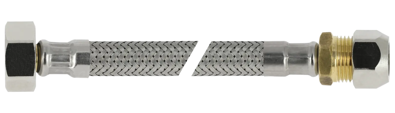 Bonfix RVS flex. aansluitleiding 35cm 3/8" bi.x 12mm knel