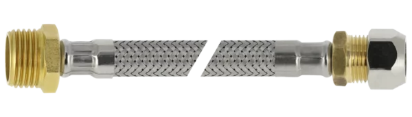 Bonfix RVS flex. aansluitleiding 35cm 3/8" bu.x 10mm knel