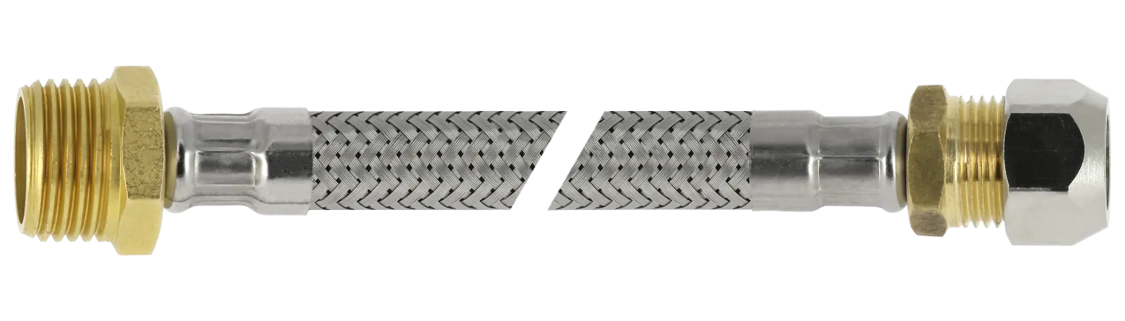 Bonfix RVS flex. aansluitleiding 35cm 3/8" bu.x 10mm knel
