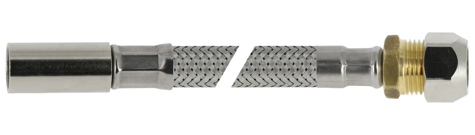 Bonfix RVS flex. aansluitleiding 35cm 10mm instk x12 knel