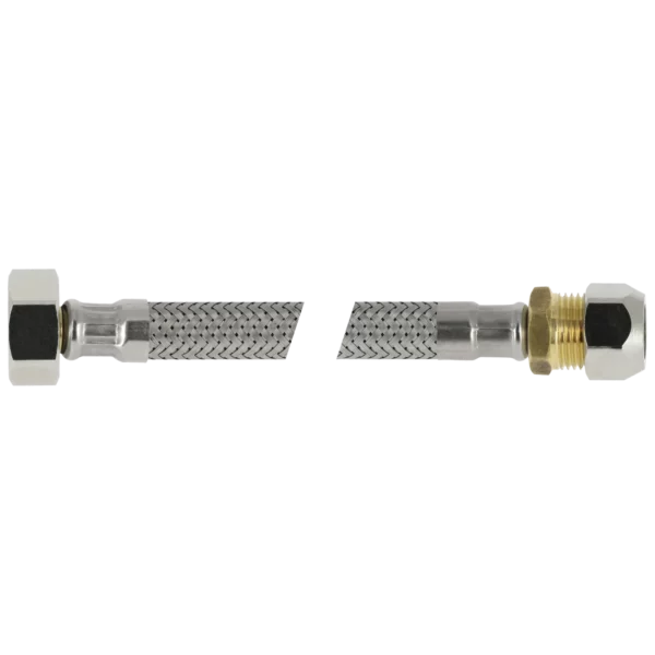 Bonfix RVS flex. aansluitleiding 50cm 3/8" bi.x 15mm knel