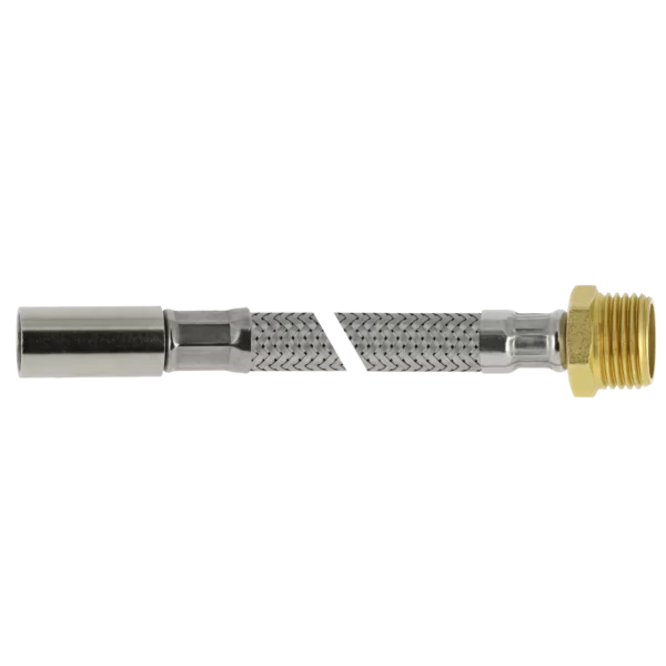 Bonfix RVS flex. aansluitleiding 50cm 3/8”bu x 15mm instk.