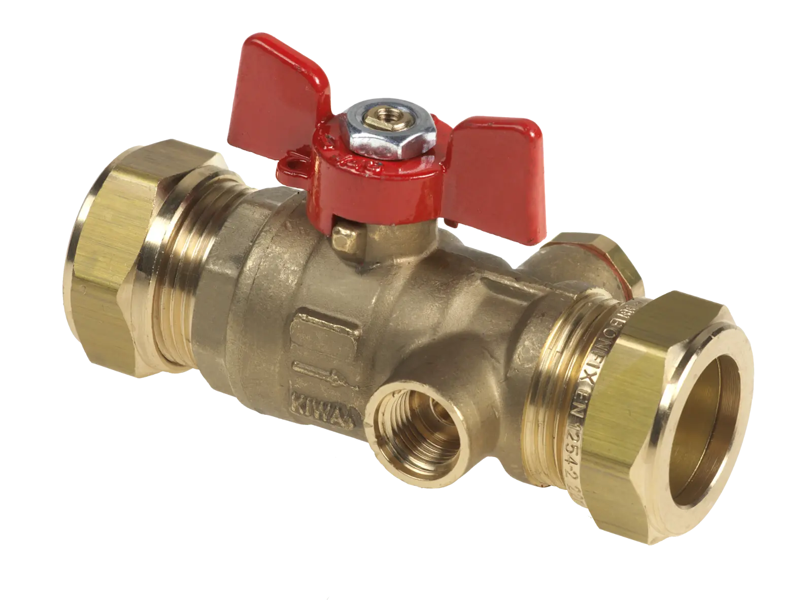Bonfix Kogelstopkraan 22 x 22 mm knel excl. aftapper met vlinder