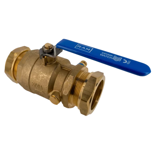 Bonfix Kogelstopkraan 54x54 mm knel met aftapgelegenheid