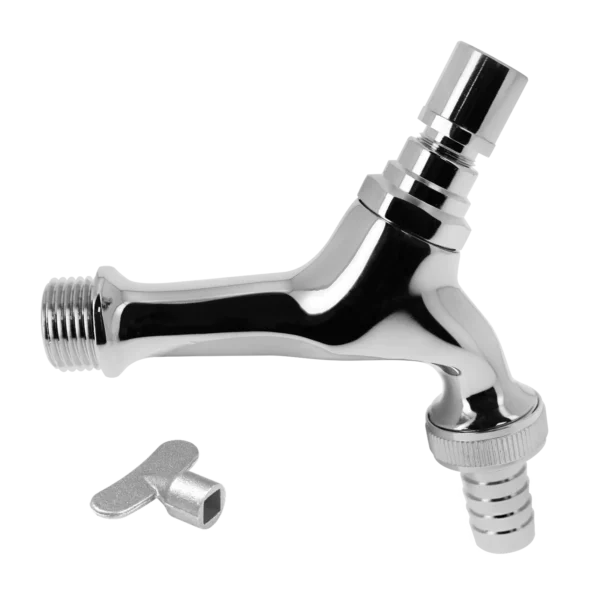 Bonfix Tapkraan 1/2'' verchr.+sleutel+slangwartel 1st.