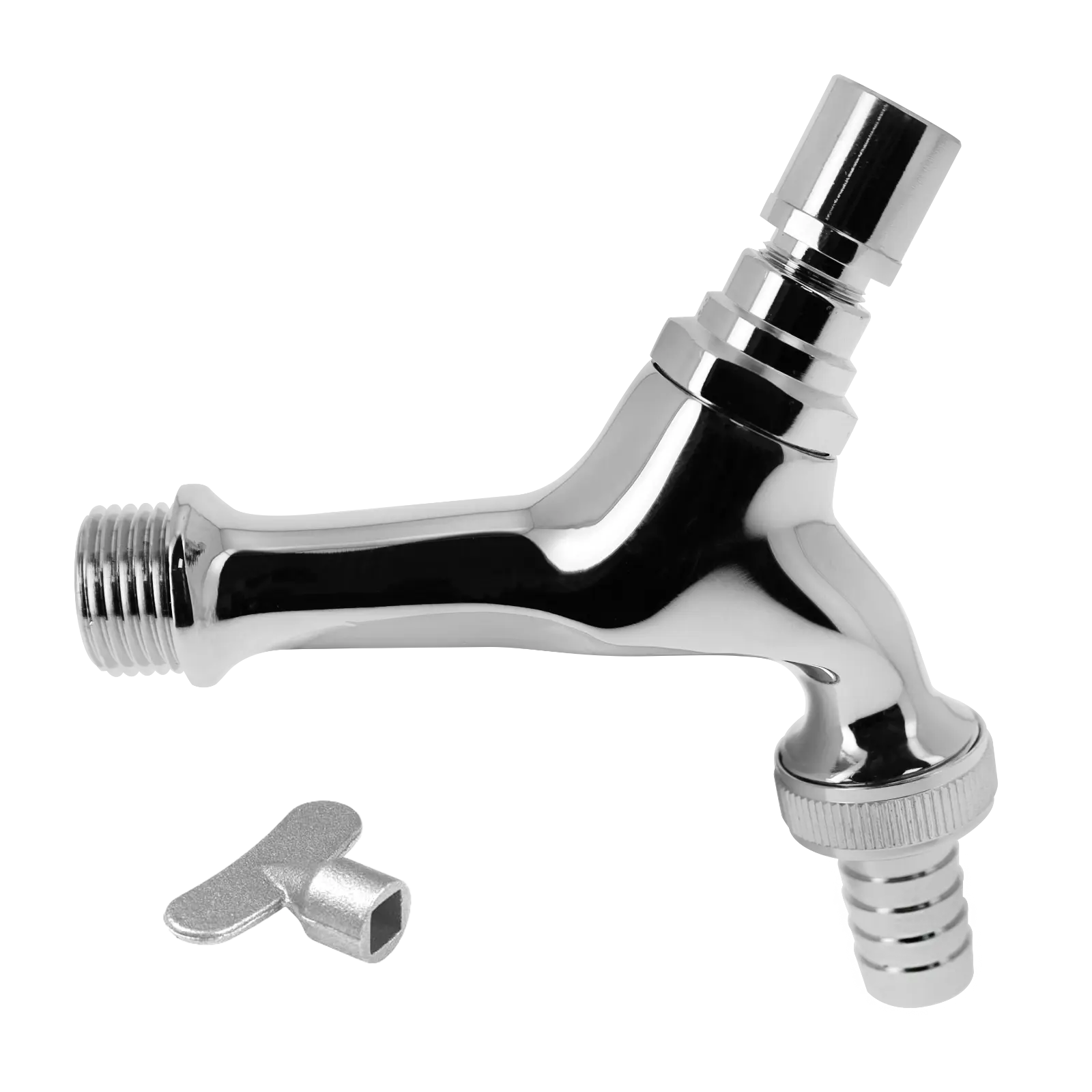 Bonfix Tapkraan 1/2'' verchr.+sleutel+slangwartel 1st.