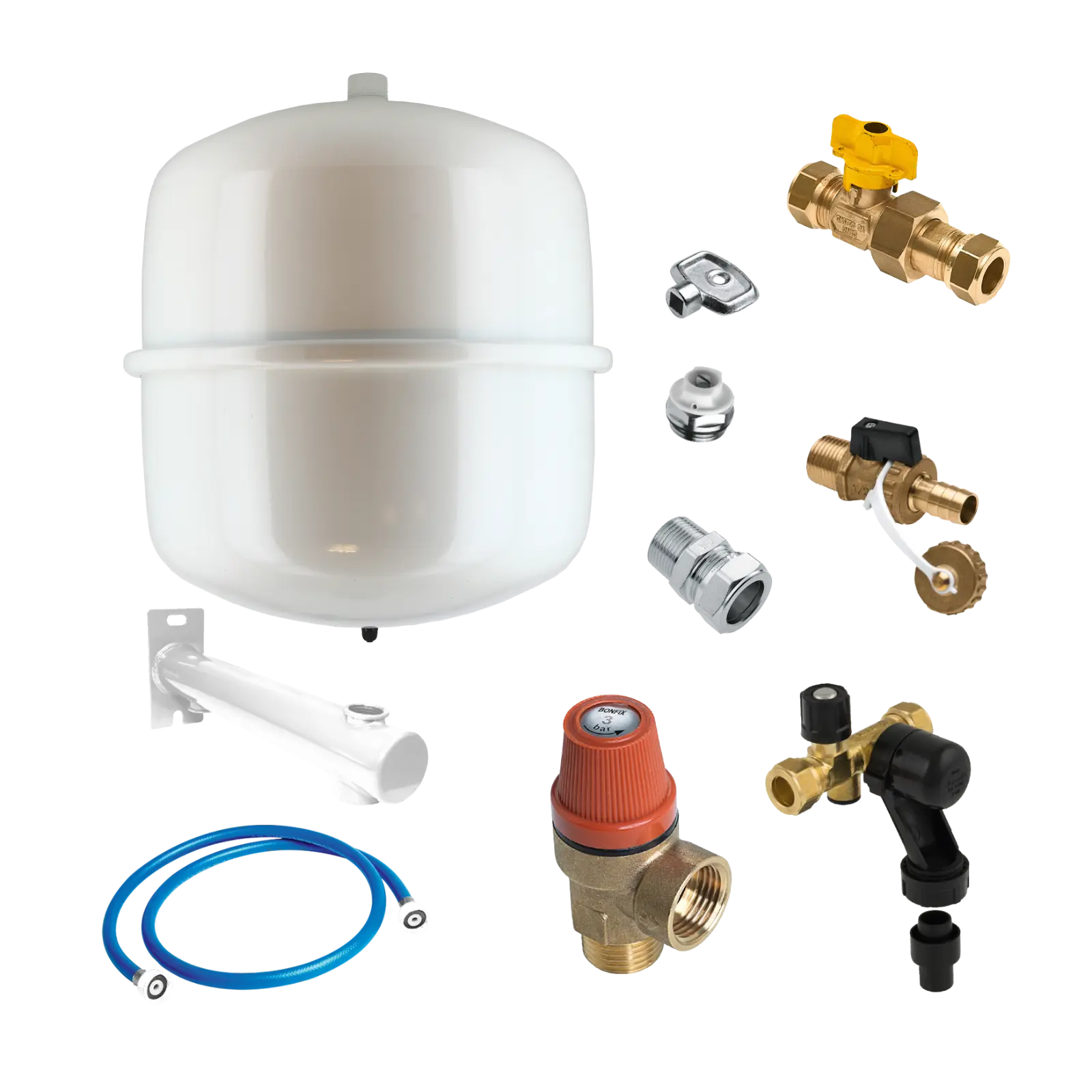 Bonfix CV Ketelaansluitpakket wit expansievat