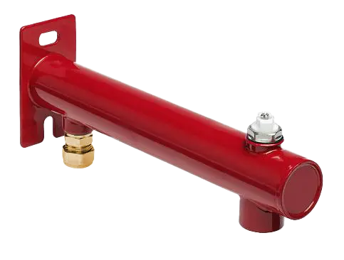 Bonfix Expansievatconsole 3 gats, gemonteerd messing ROOD