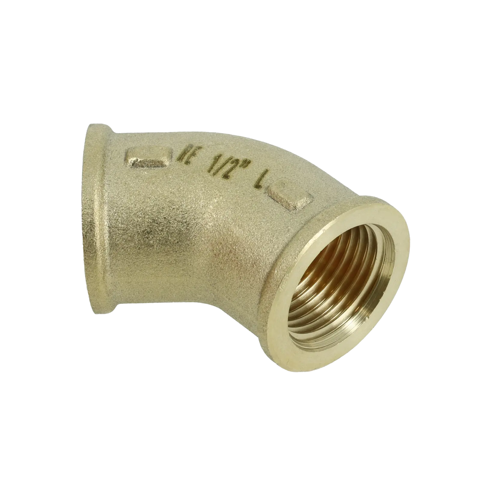 Bonfix Draad messing bocht 45° 1/2" binnendraad