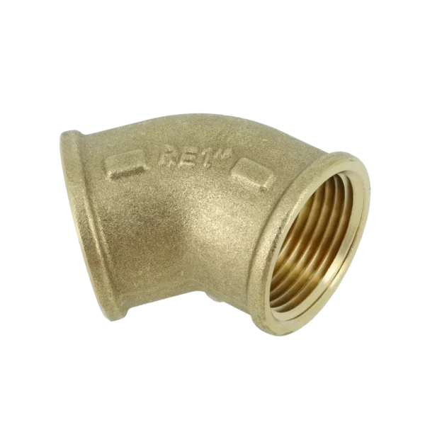 Bonfix Draad messing bocht 45° 1" binnendraad