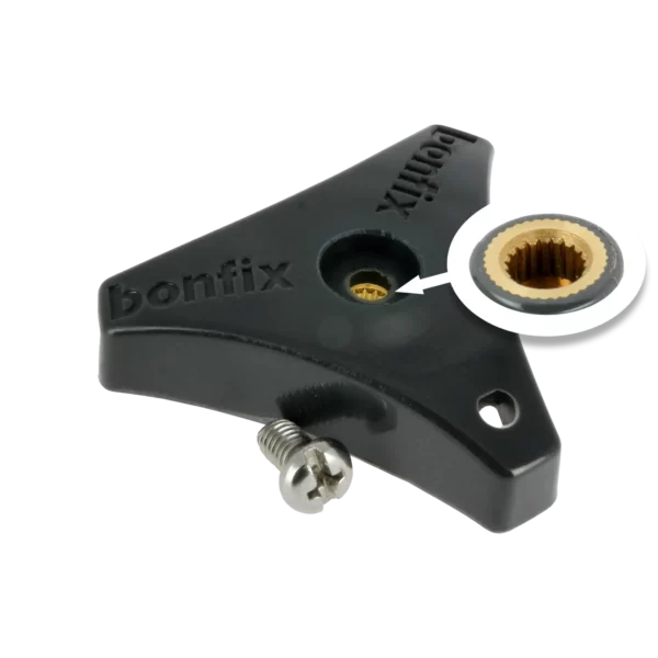 Bonfix Kunststof knop met messing insert+schroef 71606-71607