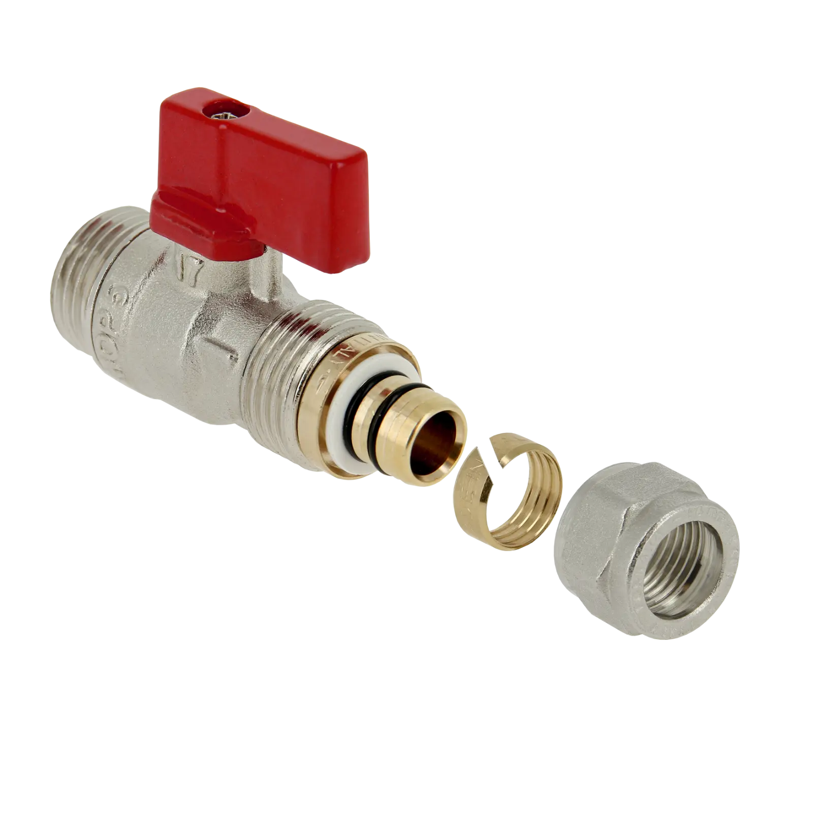 Bonfix Kogelkraan 1/2" x 16 mm knel t.b.v. collector rood