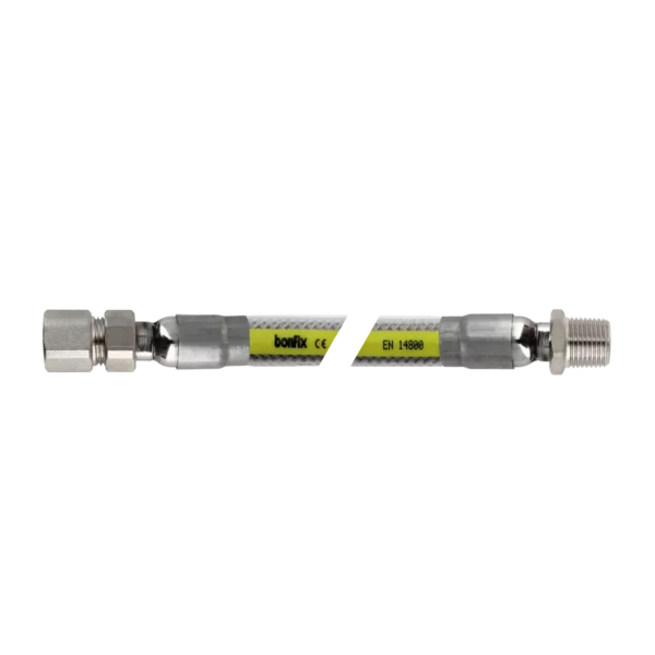 Bonfix Gasslang RVS superieur EN 14800 1/2" bi. x bu. 50 cm