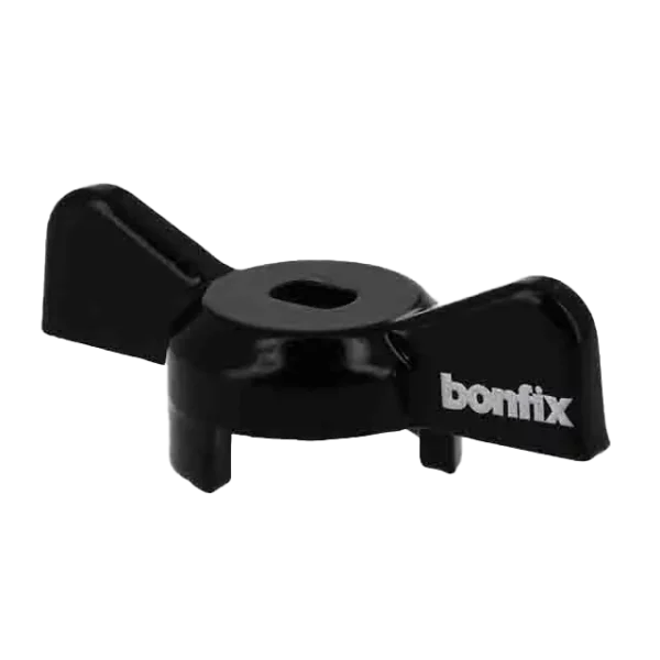 Bonfix Stalen vlinderhendel 1/4,3/8,1/2 en 3/4" zwart