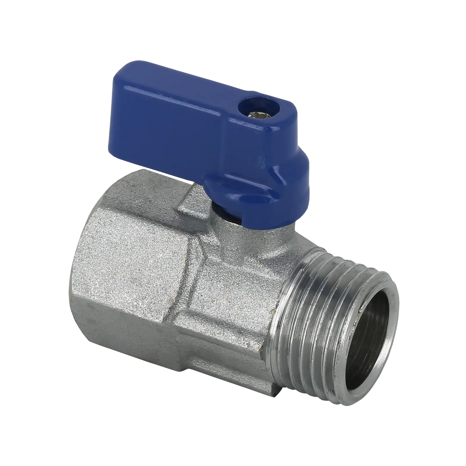 Bonfix Minikogelkraan vertind 1/2" bi. x bu. (blauwe knop)