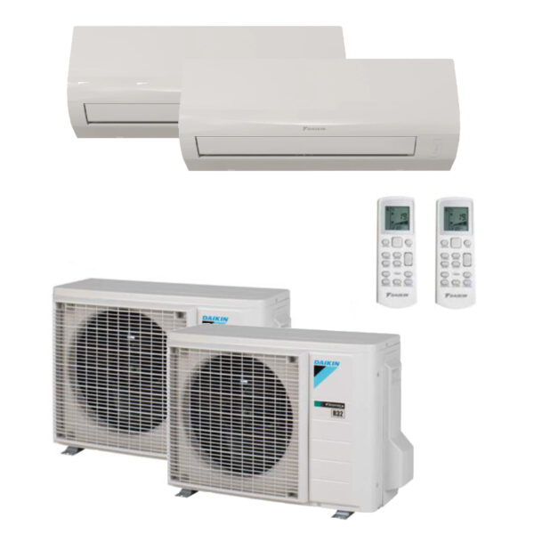 Daikin Sensira FTXF 2,5kW 2x Binnenunit 2x Buitenunit R32 WiFi