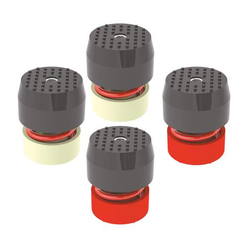 Soleco Trillingsdemperset Rood 120-170KG M8 2x Wit 2x Rood