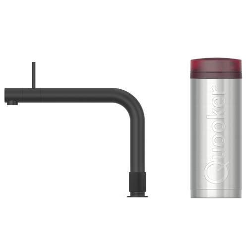 Quooker PRO 3 Zwart, Inclusief Front, Koud, Warm en Kokend Water met Kindveilige Bedieningsknop, Zwart