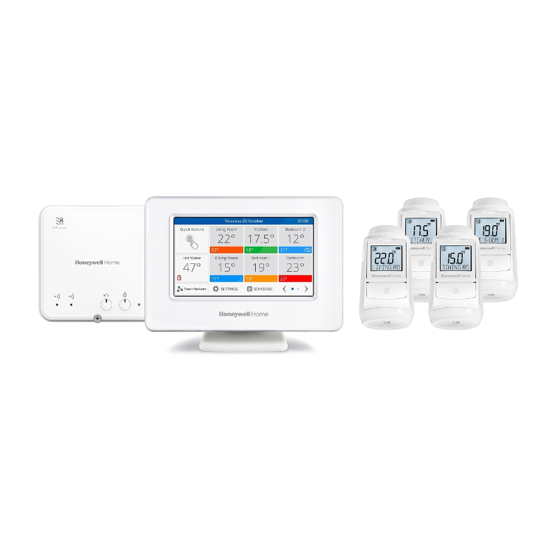 Honeywell Home Evohome 4-Zones HR93 Radiatorpakket met R9H Stuurmodule - ATP934GM4010