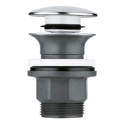 Grohe Wastafelafvoerplug 5/4" met Push-Open voor Wastafel met Overloop Chroom