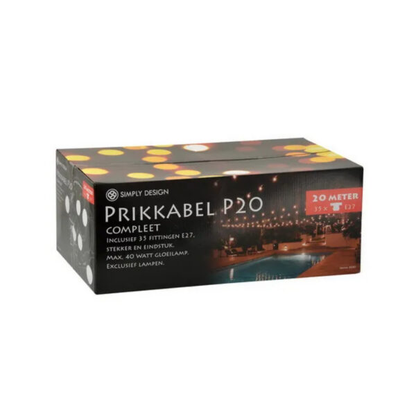 Prikkabel 35 Fittingen 20 Meter Zwart - Afbeelding 2