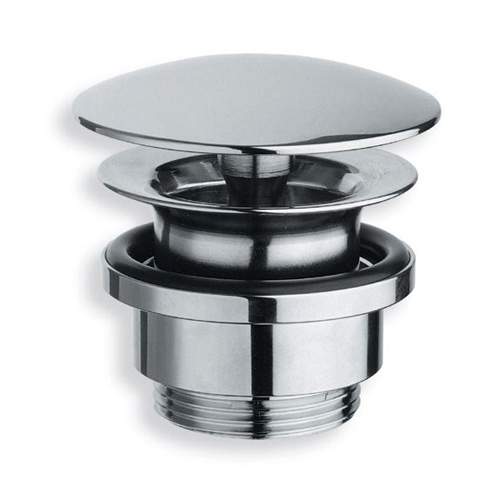 Raminex Wastafelafvoerplug 5/4" met Cilindrische Adapter Chroom met Vaste Plug