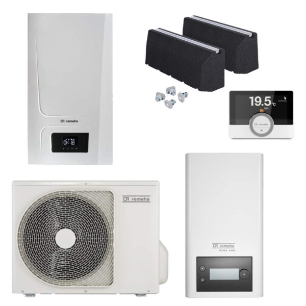 Remeha Elga Ace Split 4kW Hybride Warmtepomp met Tzerra Ace-Matic 28C CW4 80/80 Pakket Deluxe