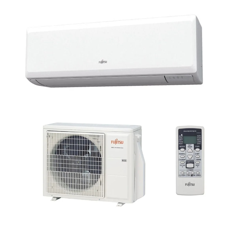 Fujitsu KMC Single Split 3,4kW Koelen en 3,8 kW Verwarmen - Inclusief WiFi Module