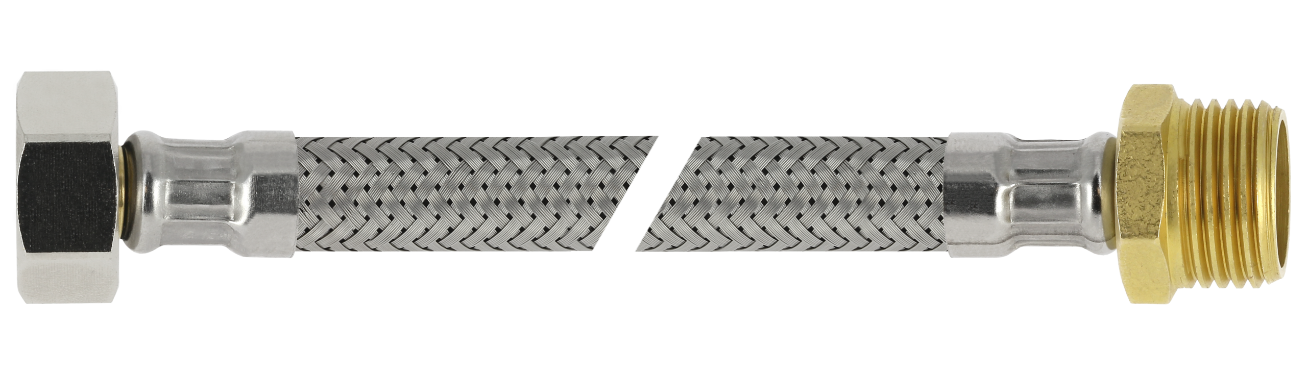 BONFIX Blister RVS flexibele slang 35cm 1/2" bi. x 1/2" bu.