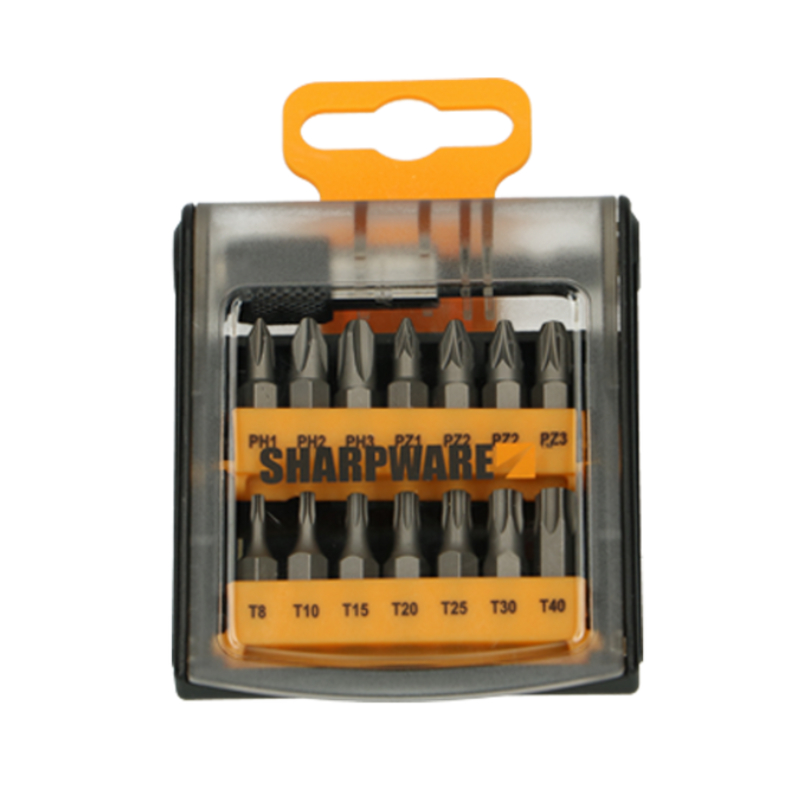 Sharpware Magnetische Bitset 15-delig met Bithouder