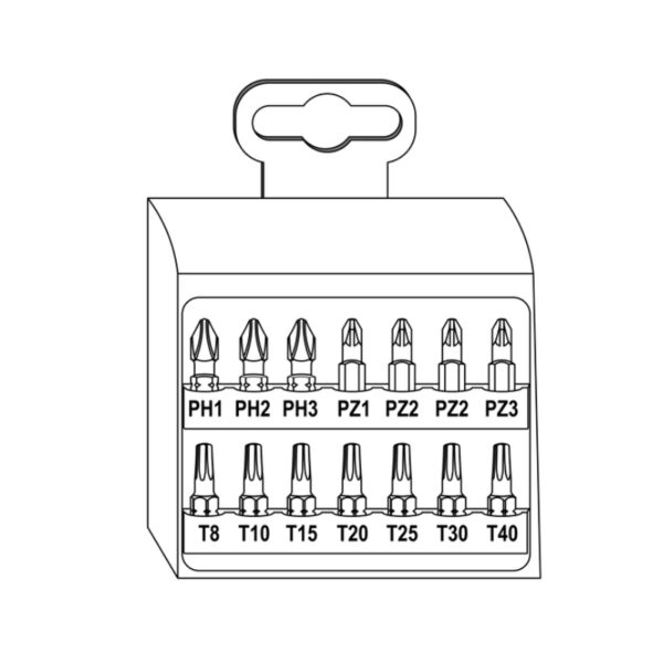Sharpware Magnetische Bitset 15-delig met Bithouder - Afbeelding 2