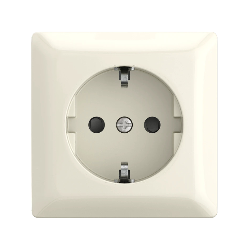 Busch Jaeger Opbouw Wandcontactdoos 1V met Randaarde KV Crème