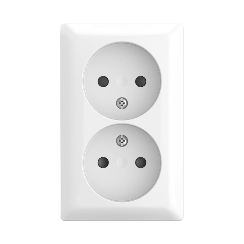 Busch Jaeger Opbouw Wandcontactdoos 2V Ongeaard KV Alpine Wit