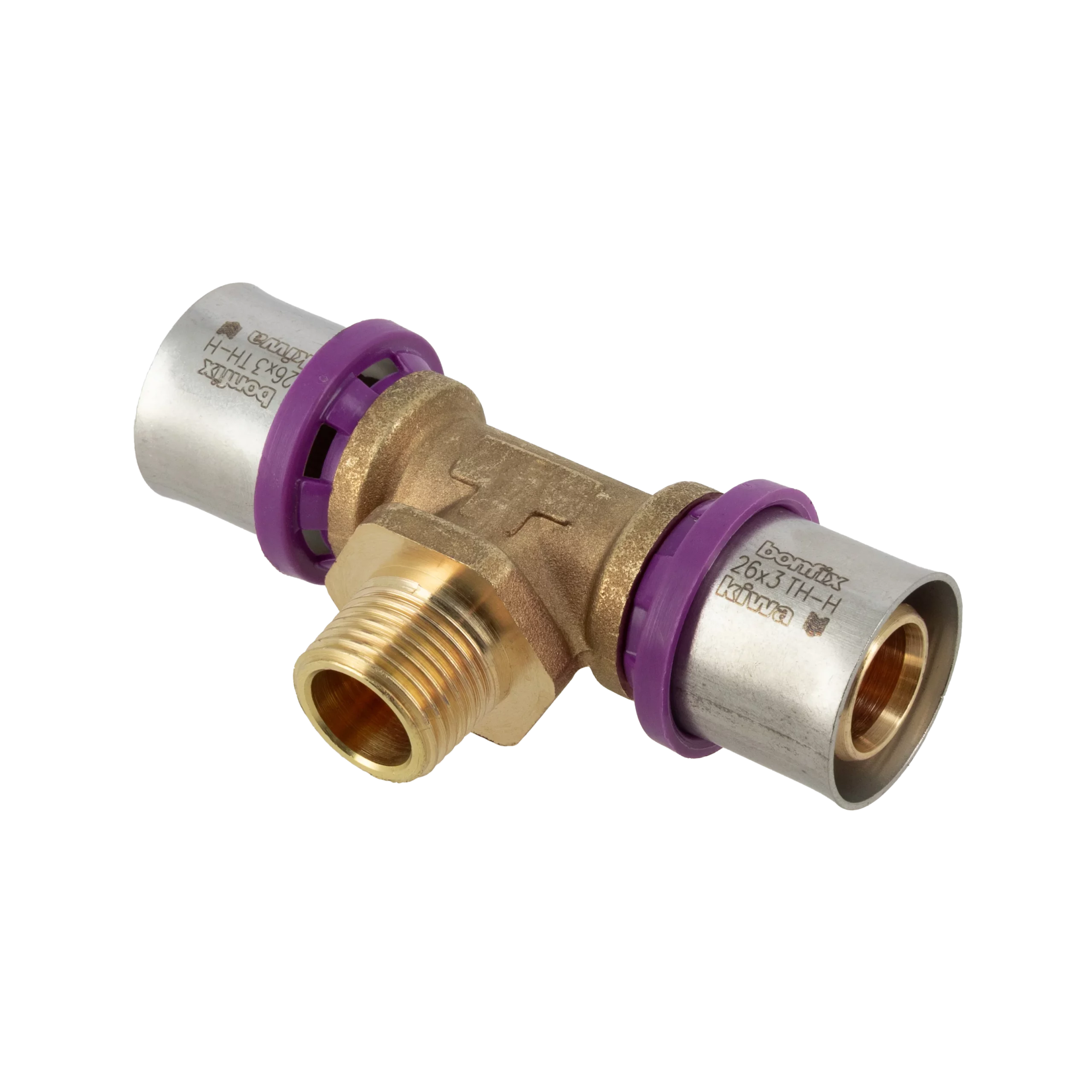 BONFIX Alu-pers T-stuk 26 x 1/2" bu.dr. x 26 mm